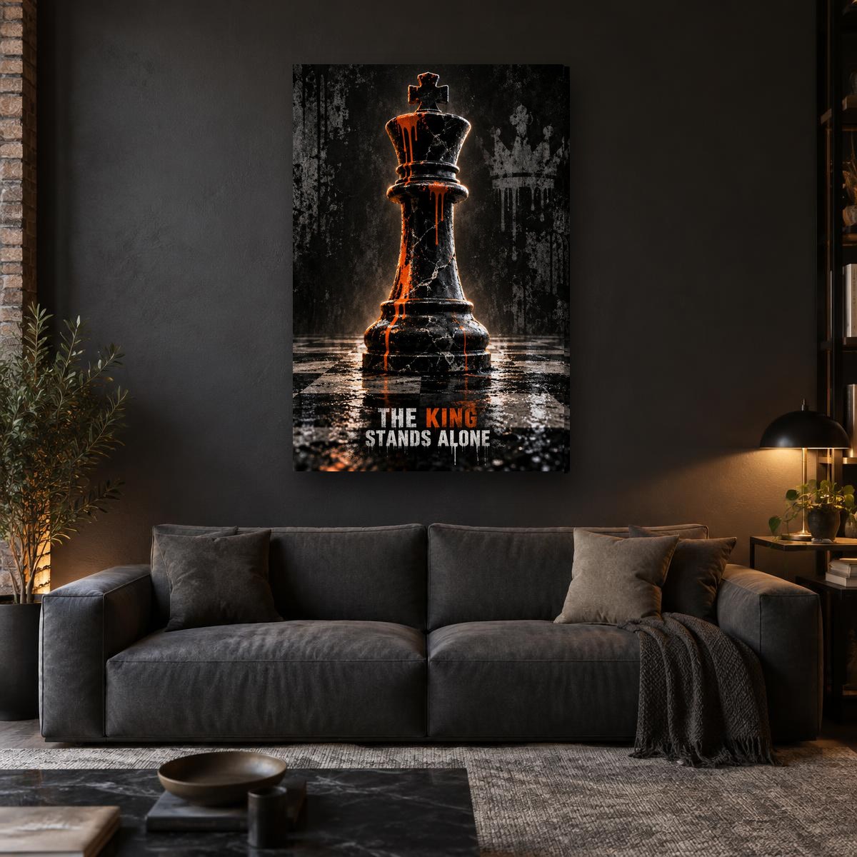 THE KING STANDS ALONE - Canvas - In the room