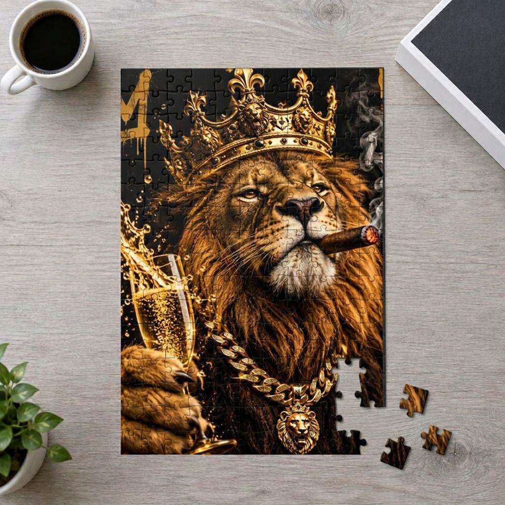 CHAMPAGNE LION - Art Puzzle