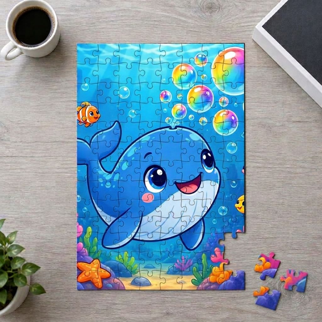 BUBBLE WHALE - Art Puzzle