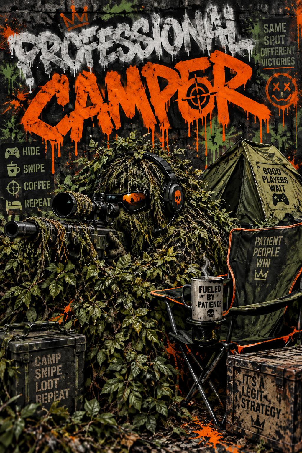PROFESSIONAL CAMPER - Canvas - Flat artwork