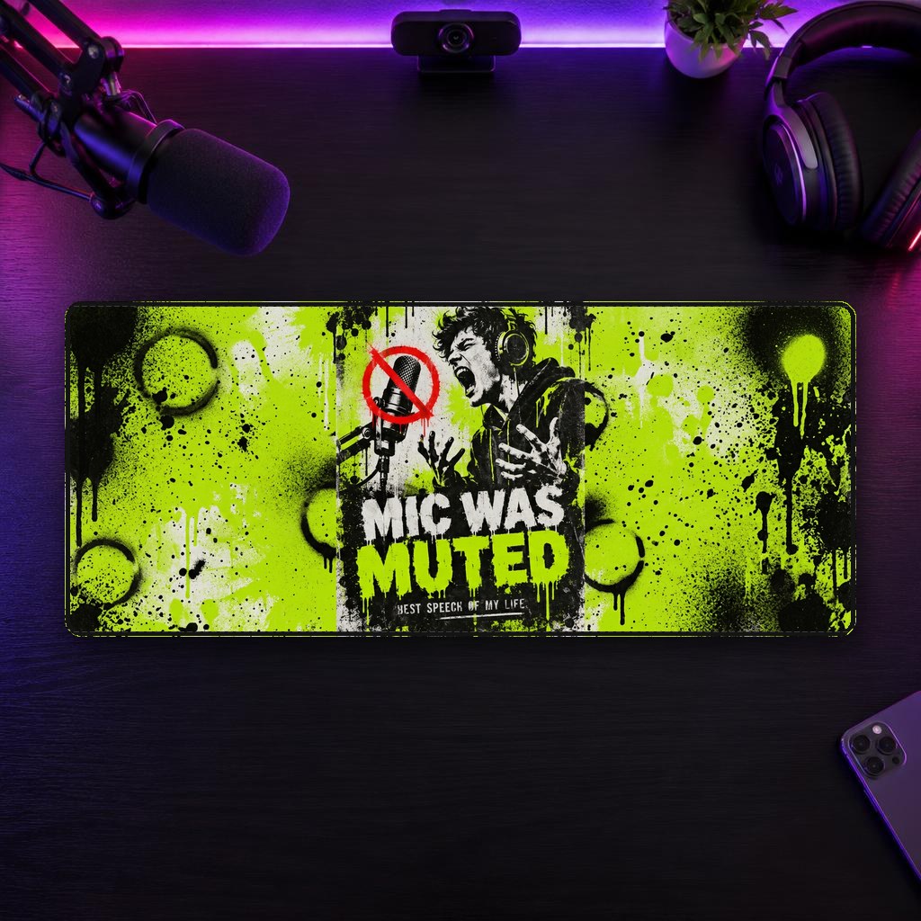 YOU WERE MUTED - XXL Desk Mat