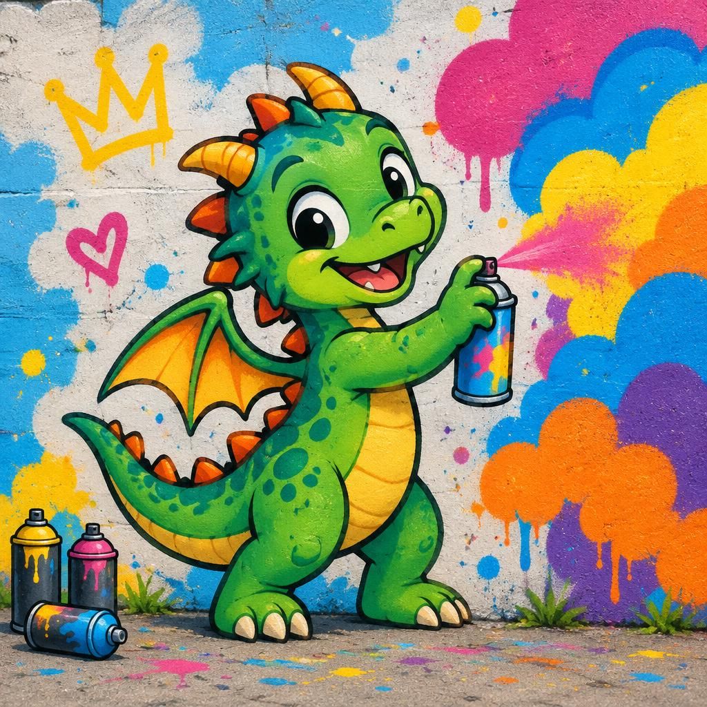 PAINT DRAGON · Fleece Blanket
