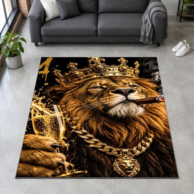 CHAMPAGNE LION - Accent Rug