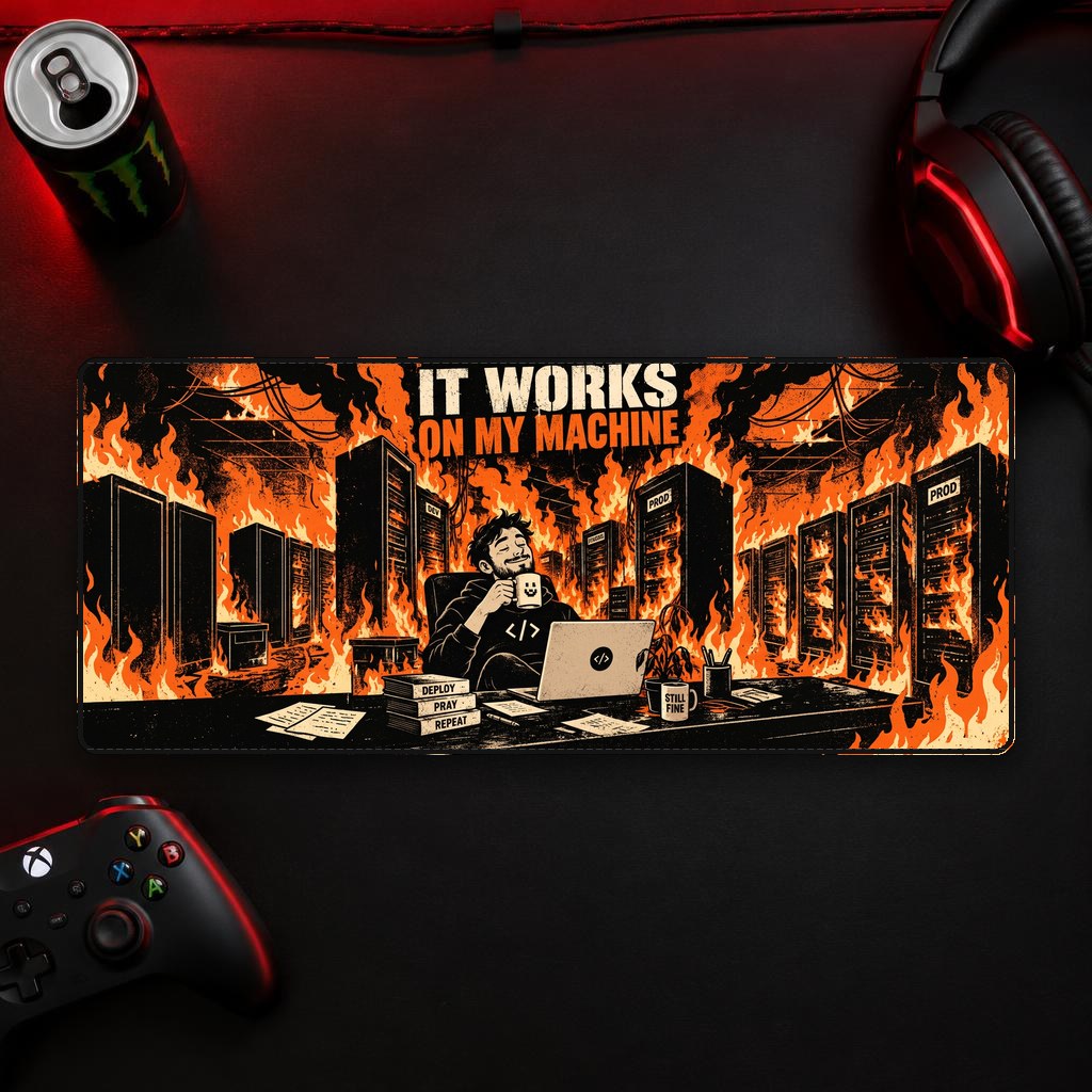IT WORKS ON MY MACHINE - XXL Desk Mat