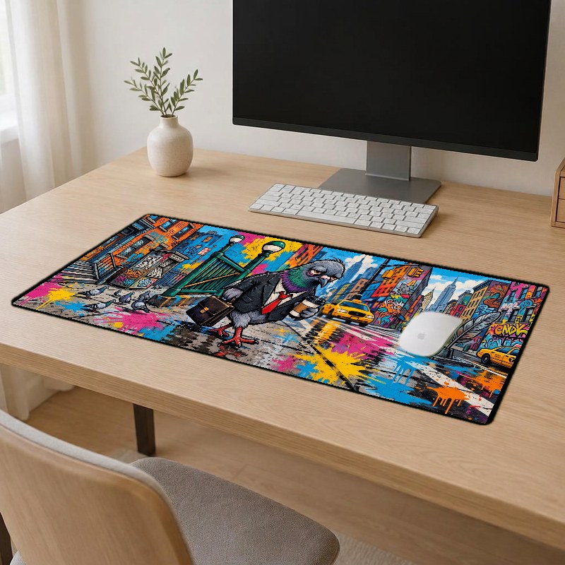 MONDAY PIGEON - XXL Desk Mat