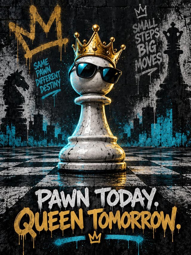 PAWN TODAY. QUEEN TOMORROW. · Art Puzzle