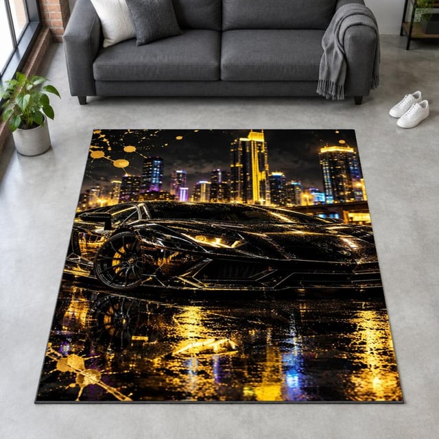 MIDNIGHT SUPERCAR - Accent Rug