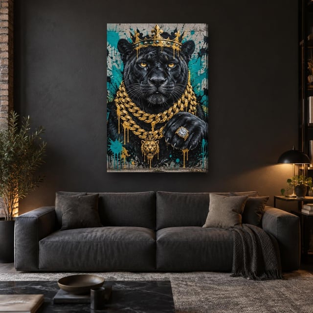 GILDED PANTHER - Canvas