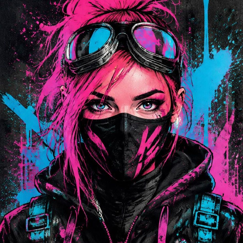 PINK RIOT - Art Puzzle - Flat artwork