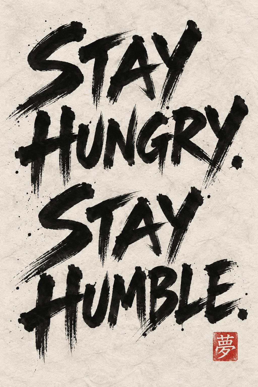 STAY HUNGRY. STAY HUMBLE. · Wall Tapestry - Detail