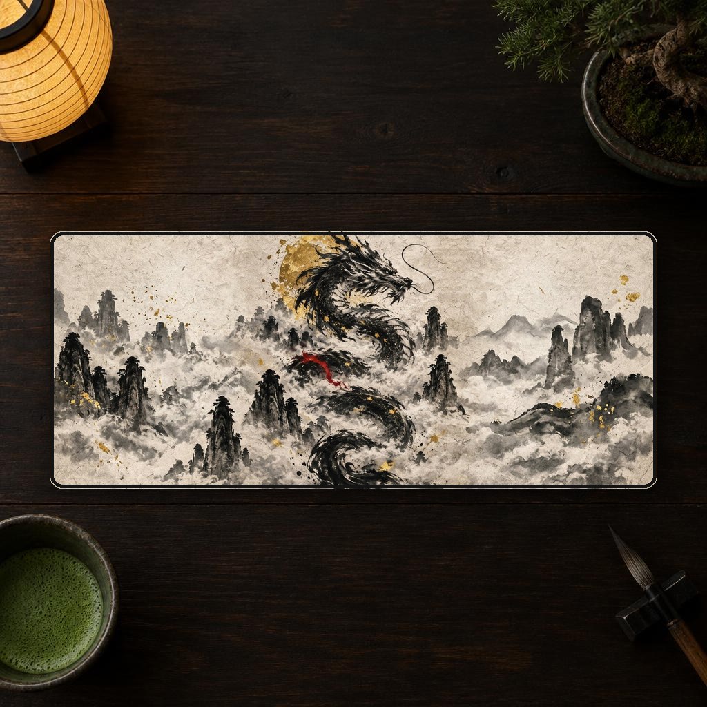 INK DRAGON - XXL Desk Mat