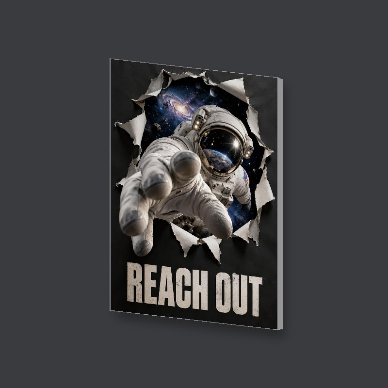 REACH OUT - Canvas Art Print - Side view