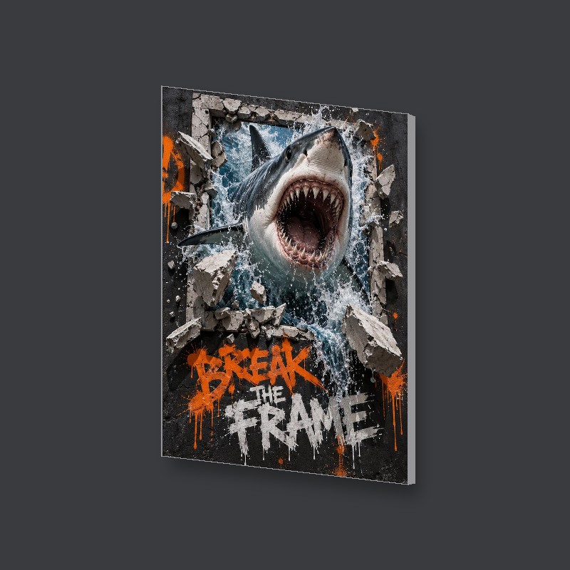 BREAK THE FRAME - Canvas Art Print - Side view