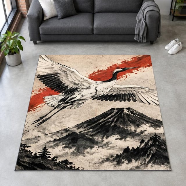 SILENT CRANE - Accent Rug