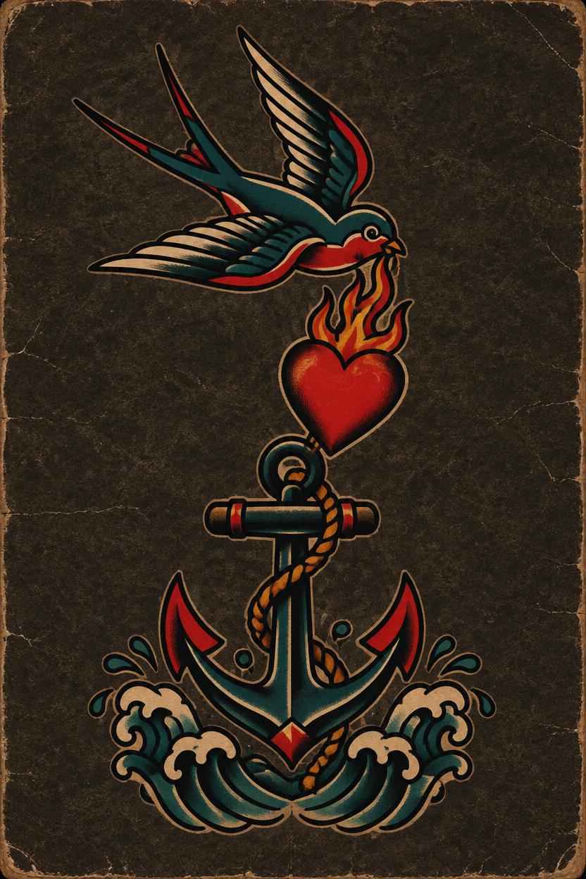 SWALLOW HEART - Canvas