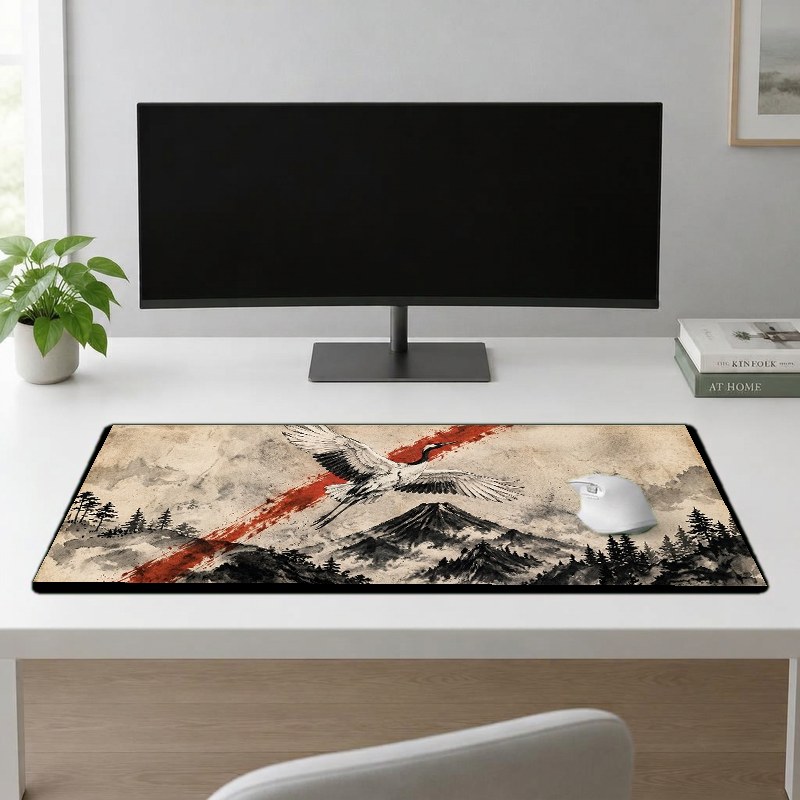SILENT CRANE - XXL Desk Mat
