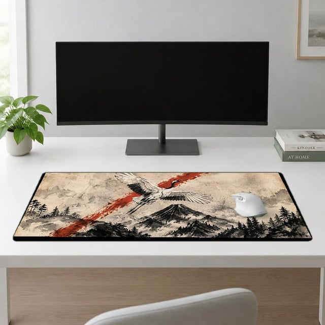 SILENT CRANE - XXL Desk Mat