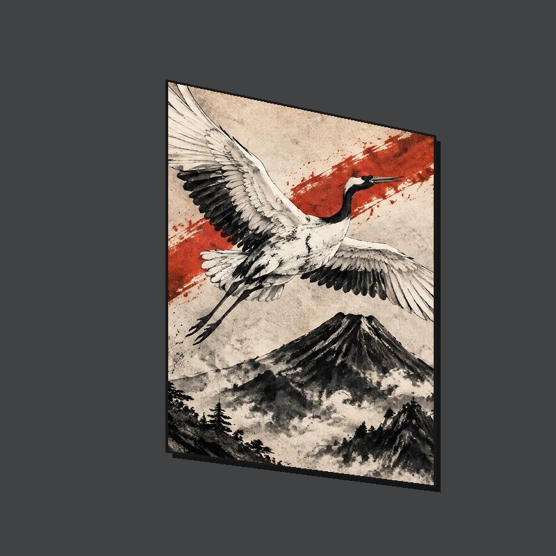 SILENT CRANE - Art Puzzle - Side view