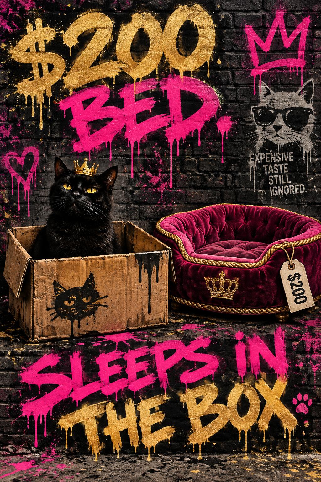 SLEEPS IN THE BOX - Canvas - Flat artwork