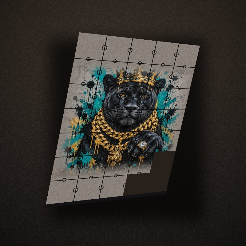 GILDED PANTHER - Art Puzzle - Side view