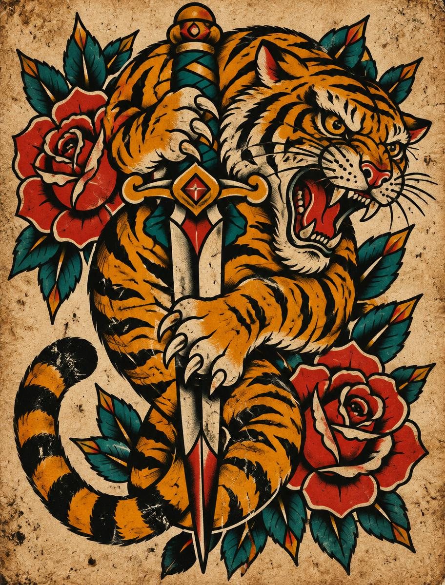 ROSE TIGER · Fleece Blanket
