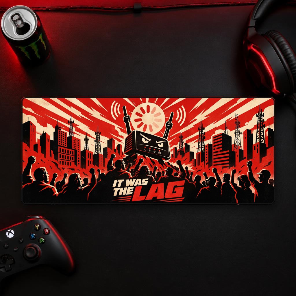 IT WAS THE LAG - XXL Desk Mat