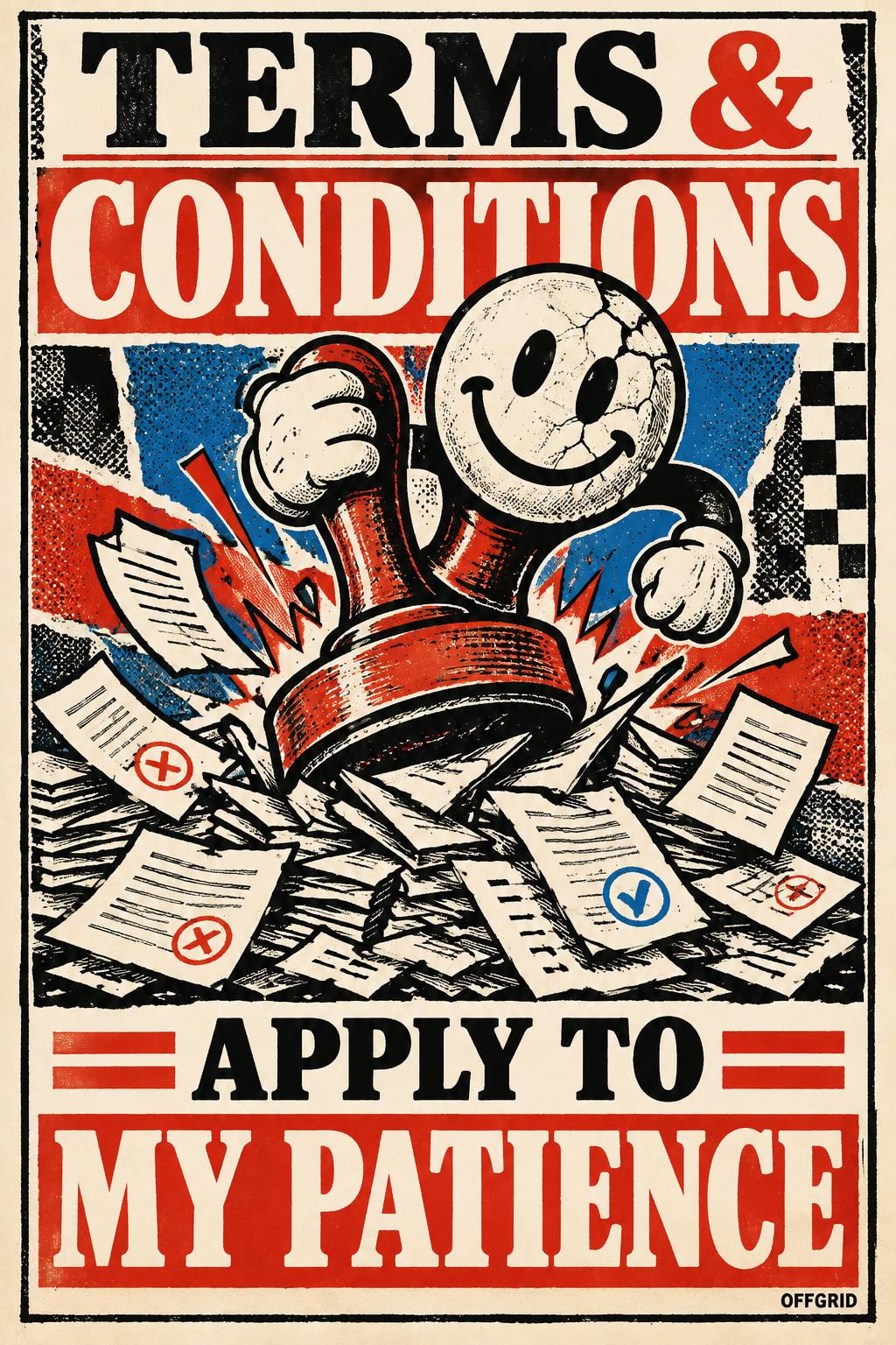 TERMS & CONDITIONS APPLY TO MY PATIENCE · Fleece Blanket