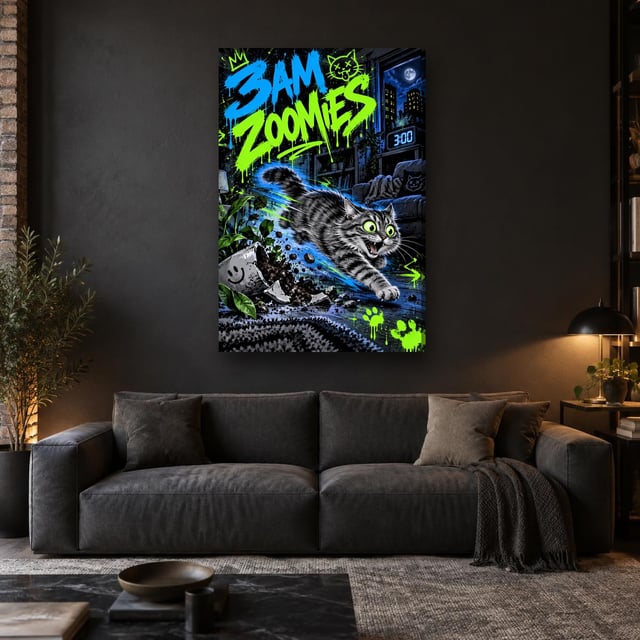 3AM ZOOMIES - Canvas