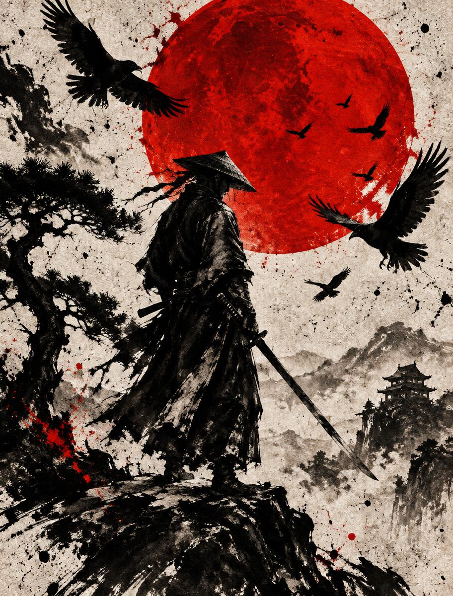 RED MOON · Wall Tapestry