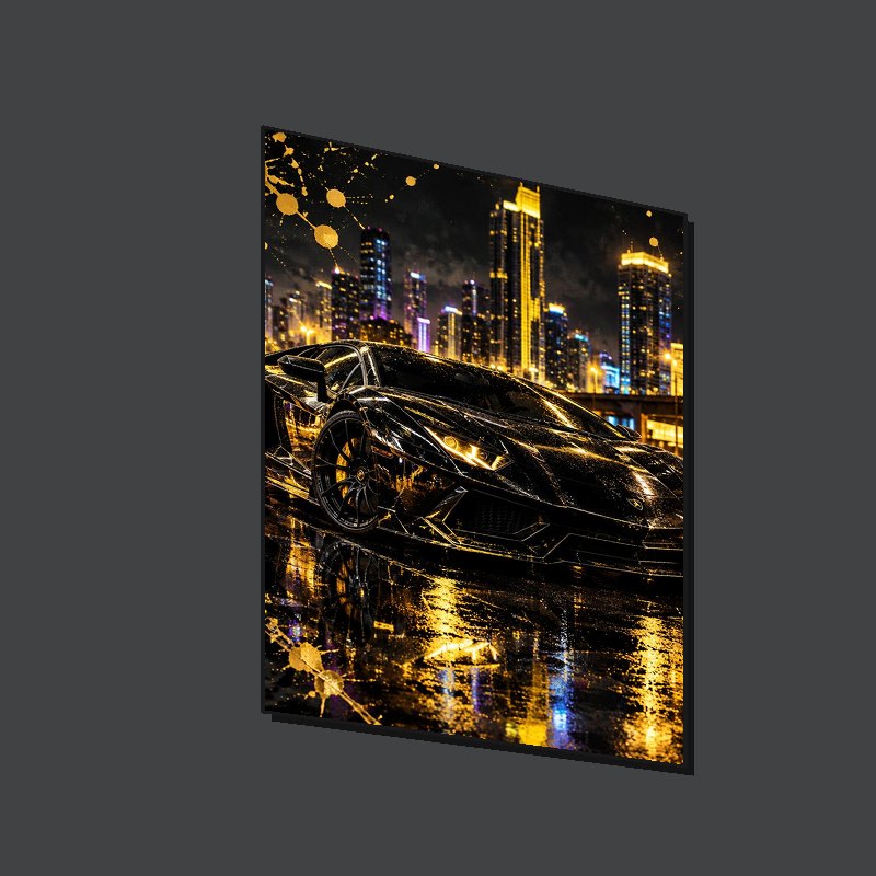 MIDNIGHT SUPERCAR - Art Puzzle - Side view