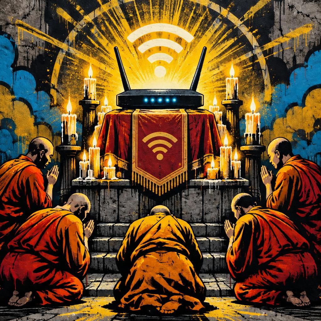 WIFI WORSHIP - Accent Rug - Flat artwork