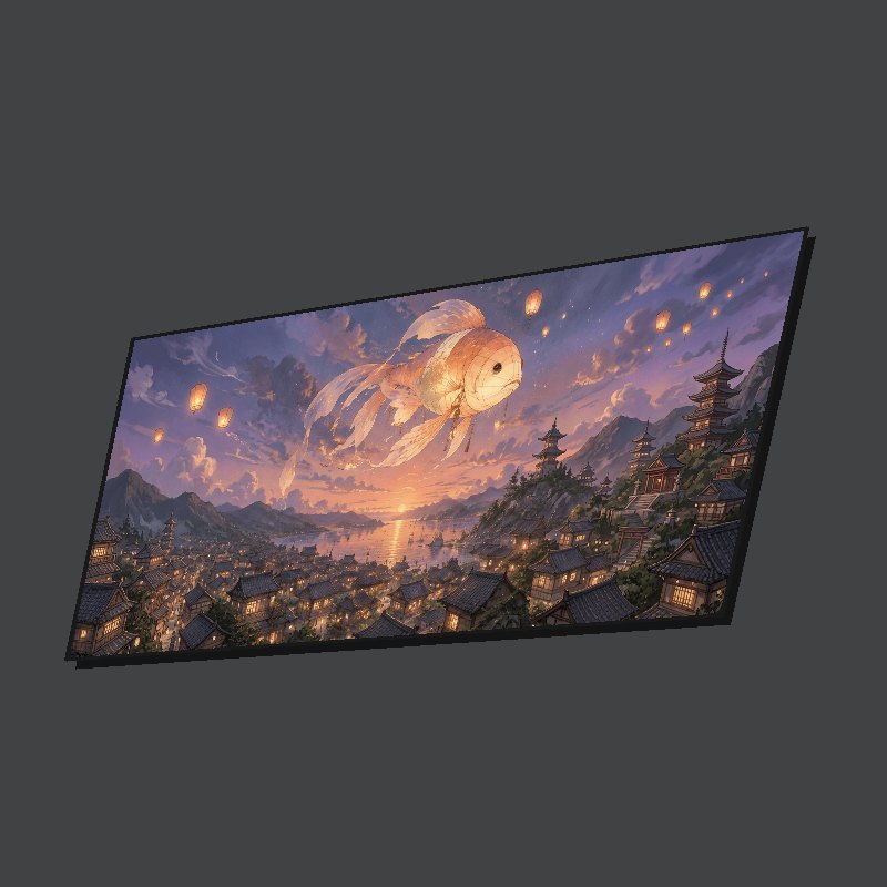 SKY KOI - XXL Desk Mat - Side view
