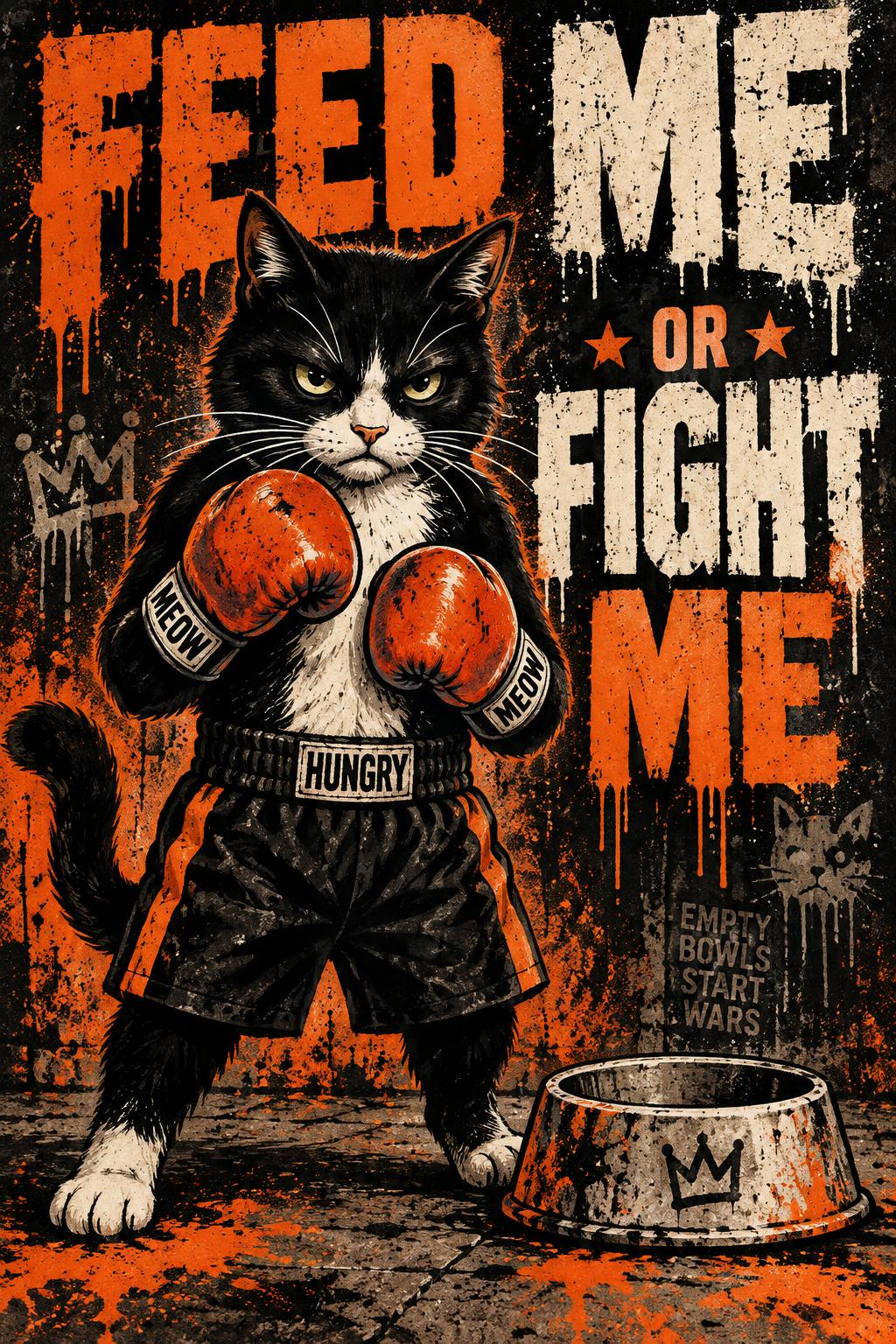 FEED ME OR FIGHT ME - Canvas - Flat artwork