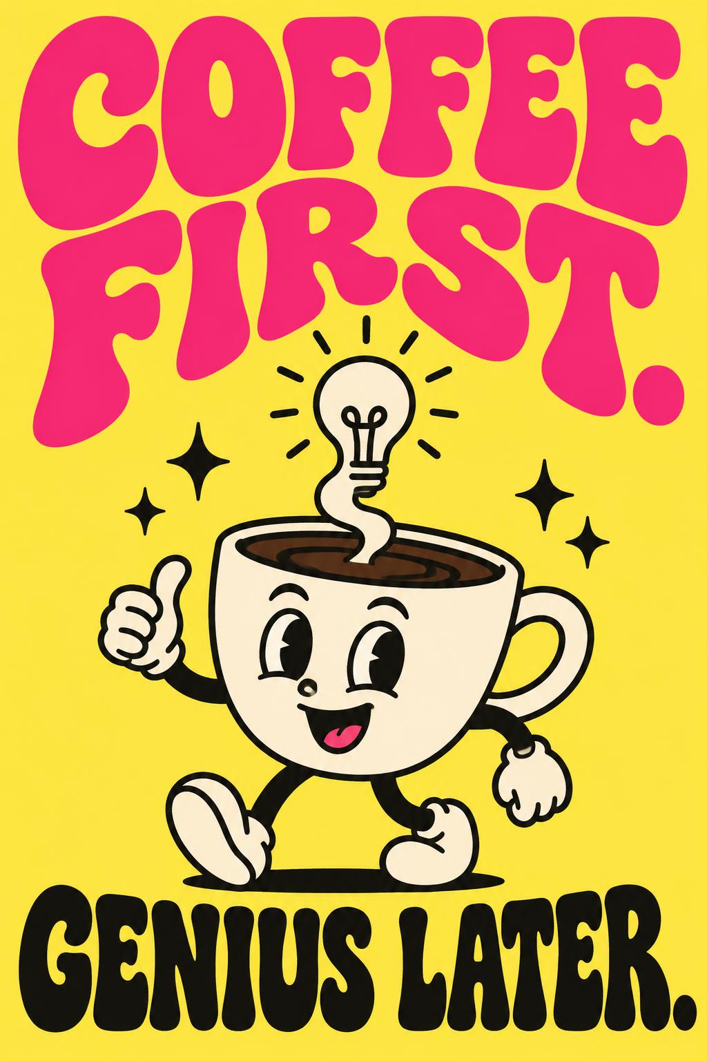 COFFEE FIRST. GENIUS LATER. · Fleece Blanket