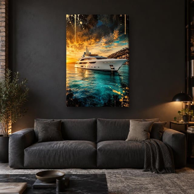GOLD YACHT - Canvas