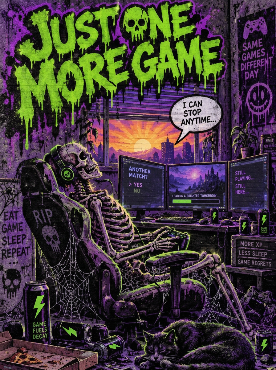 JUST ONE MORE GAME · Wall Tapestry