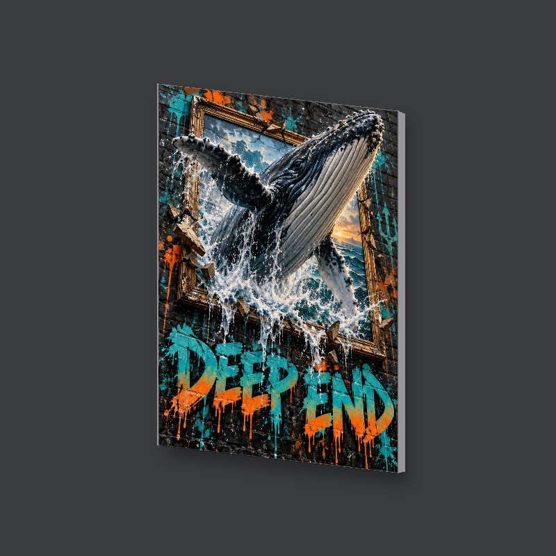 DEEP END - Canvas Art Print - Side view