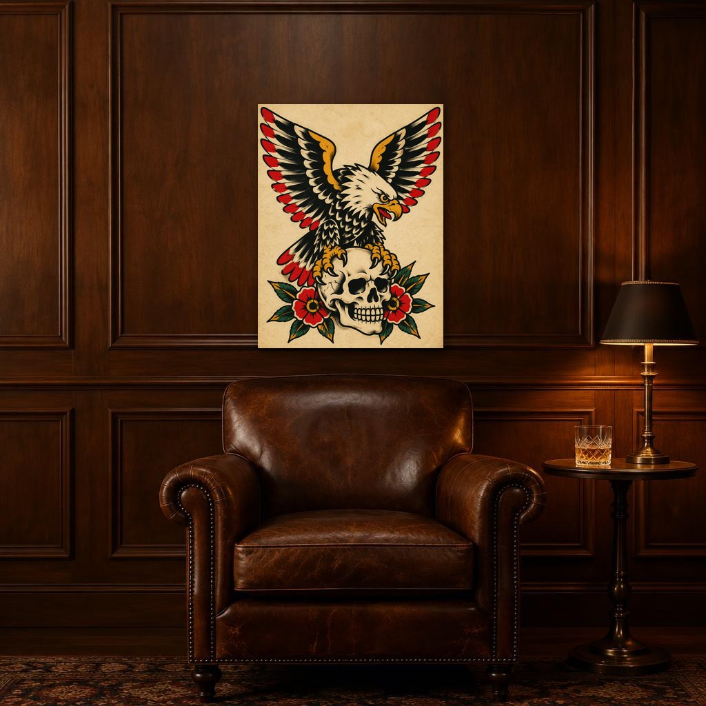 EAGLE SKULL - Stretched Canvas