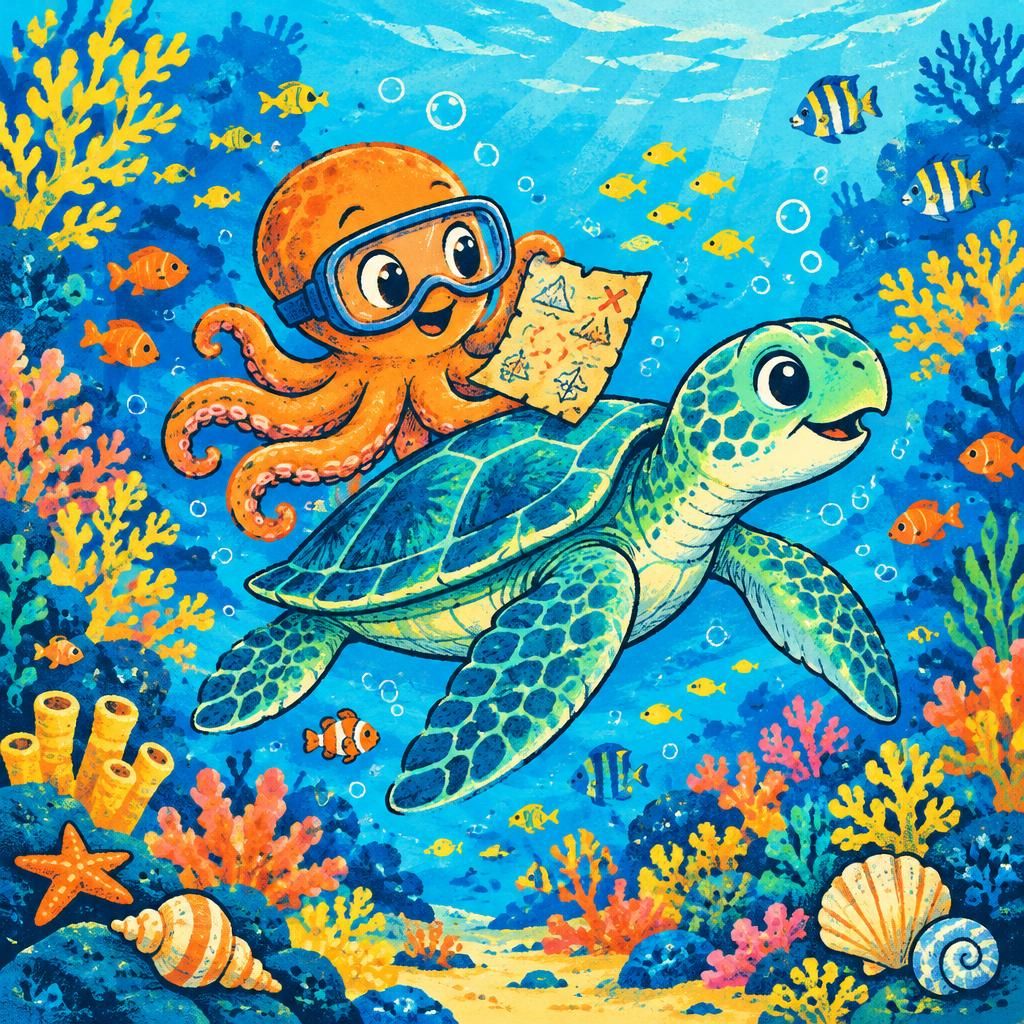 REEF EXPLORER · Wall Tapestry - Flat artwork