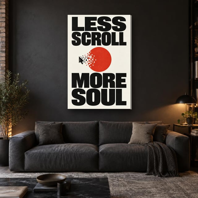 LESS SCROLL. MORE SOUL. - Canvas