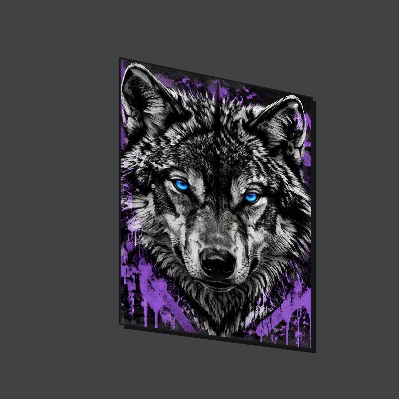 NIGHT WOLF - Art Puzzle - Side view