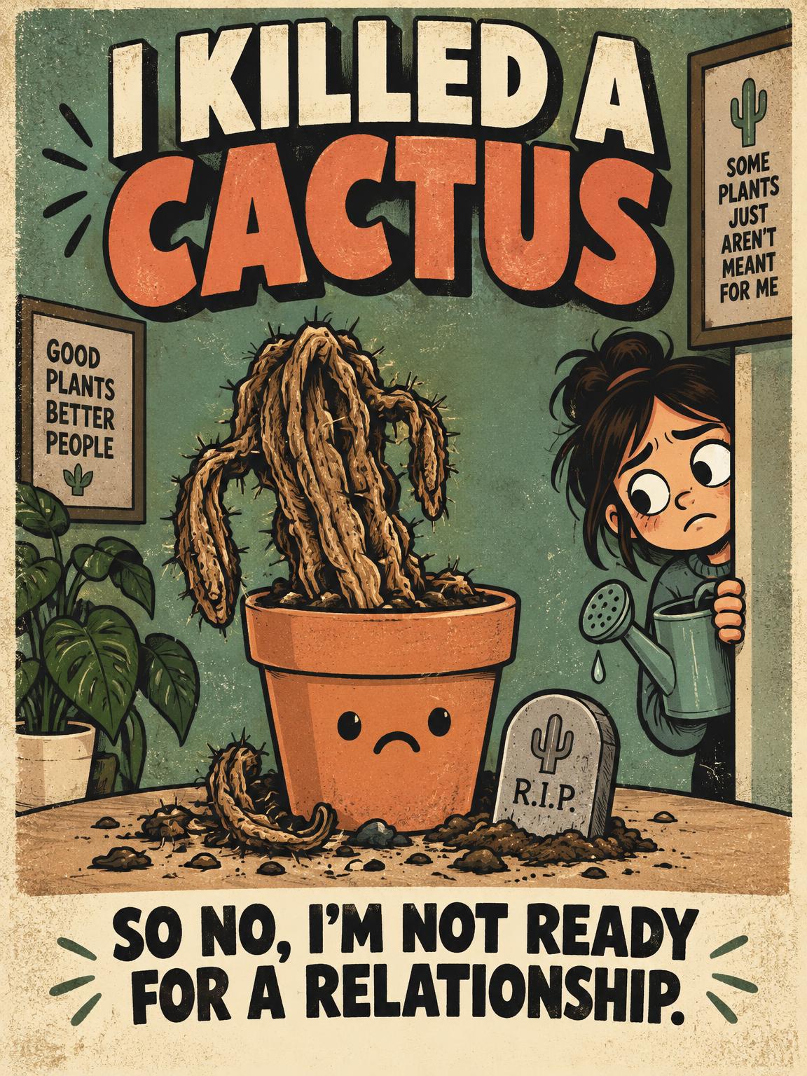 I KILLED A CACTUS - Canvas