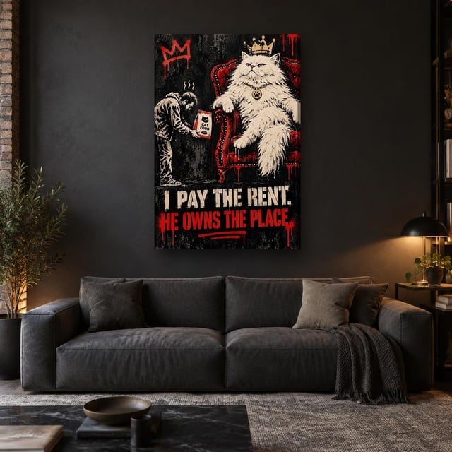 HE OWNS THE PLACE - Canvas