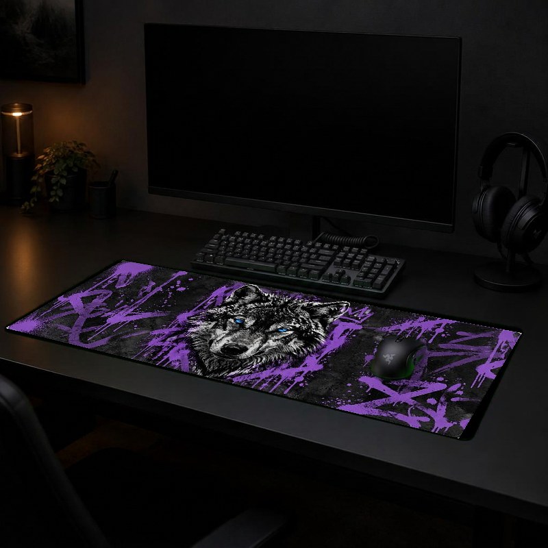 NIGHT WOLF - XXL Desk Mat