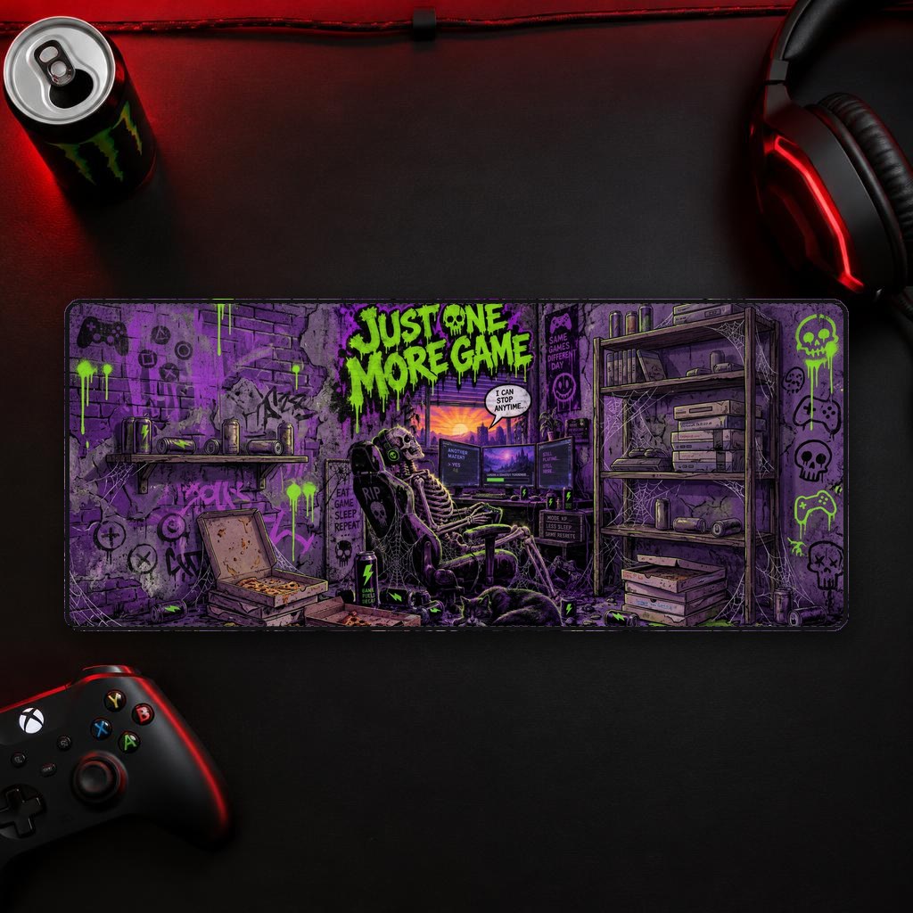 JUST ONE MORE GAME - XXL Desk Mat