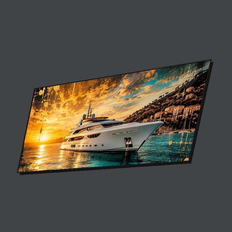 GOLD YACHT - XXL Desk Mat - Side view