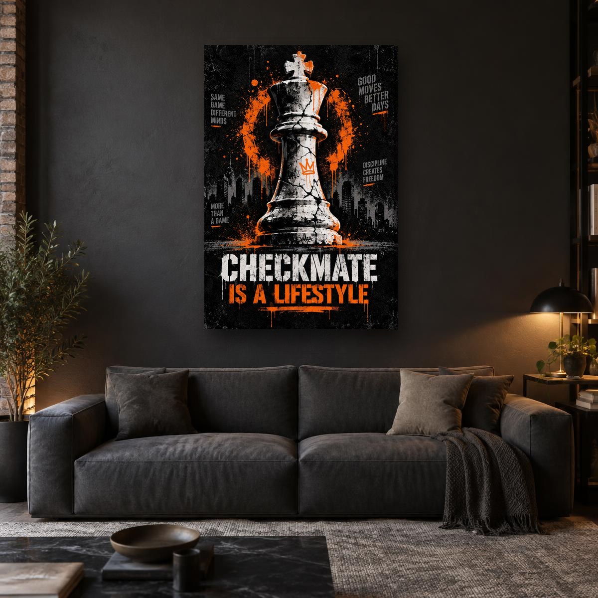 CHECKMATE IS A LIFESTYLE - Canvas - In the room