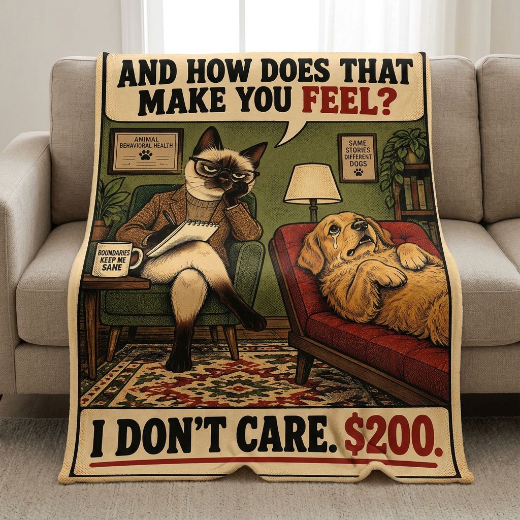 CAT THERAPY - Fleece Blanket