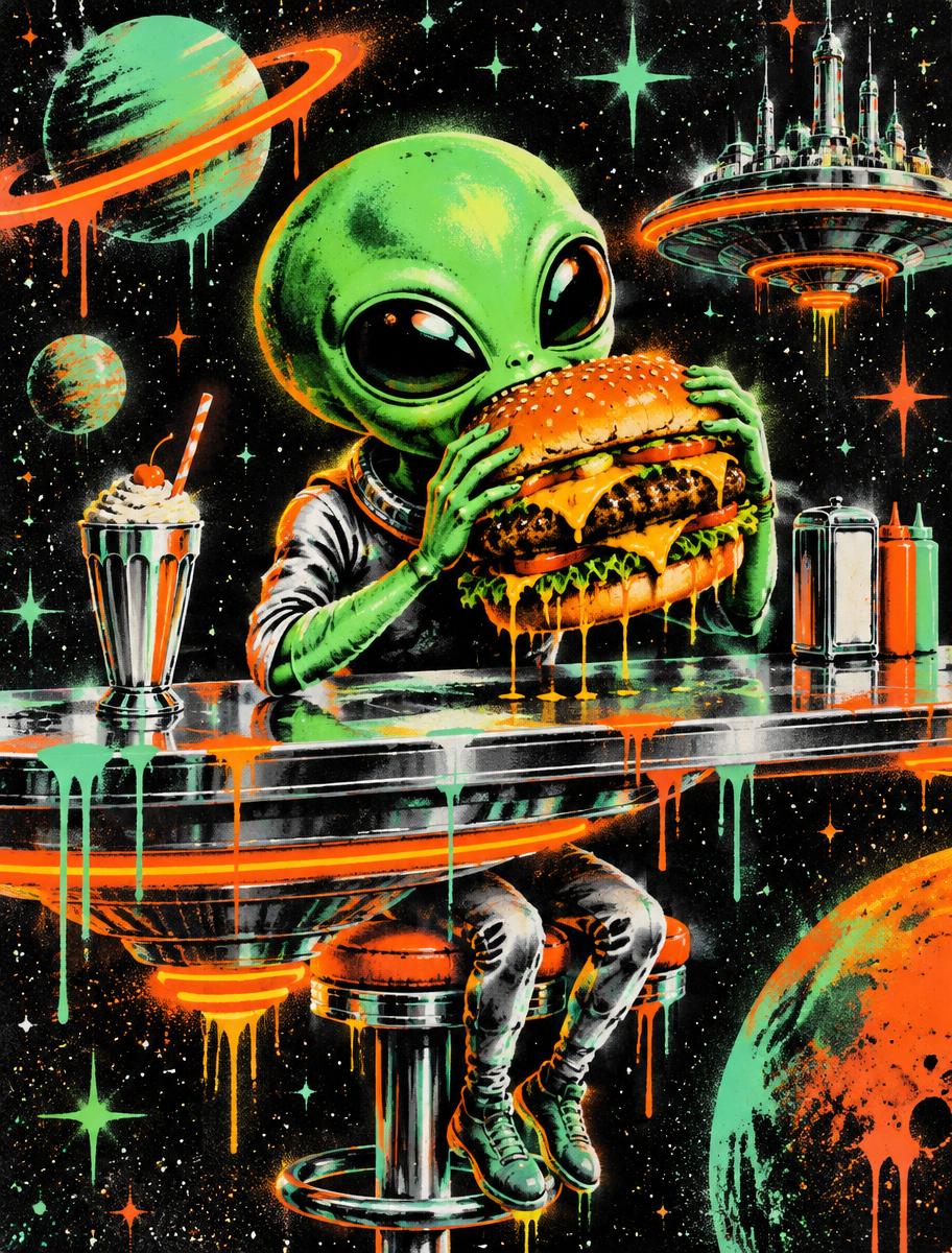 GALAXY BURGER · Fleece Blanket