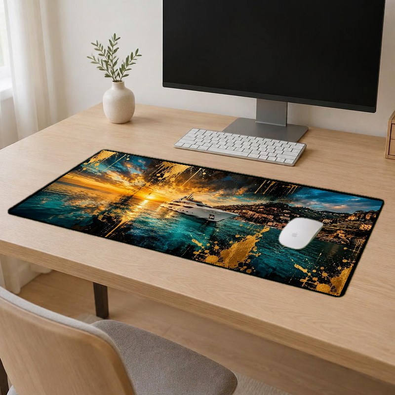 GOLD YACHT - XXL Desk Mat